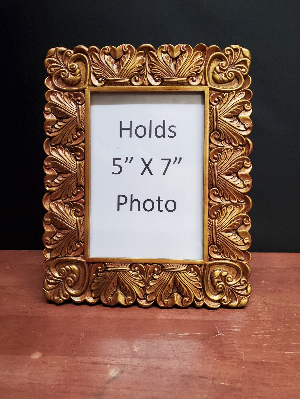 Very Nice Antiqued Gold Decorative Ornate Photo Picture Frame